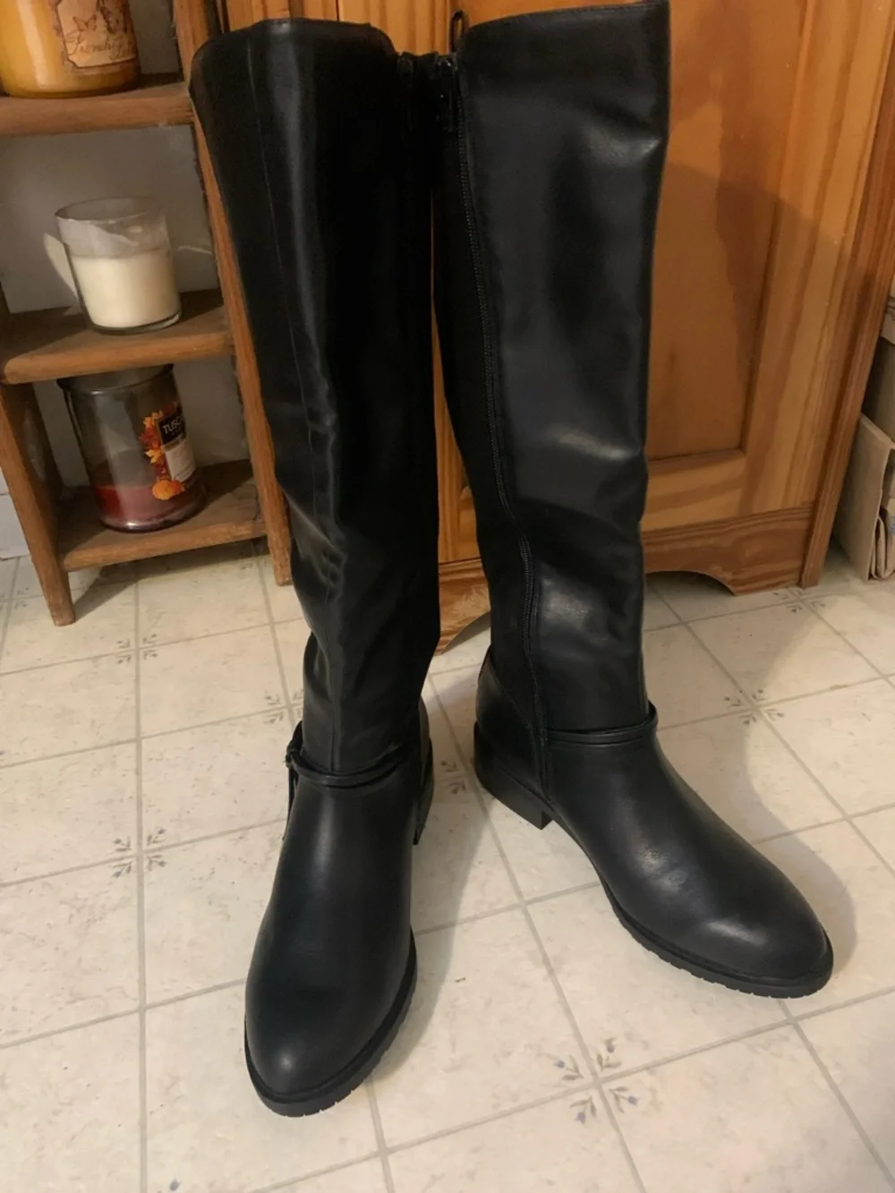 Style & Co.Classic Black Knee-High Verrlee Women’s Riding Boots NWOT